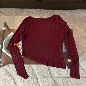 Princess Polly Deep Red Long Sleeve Top